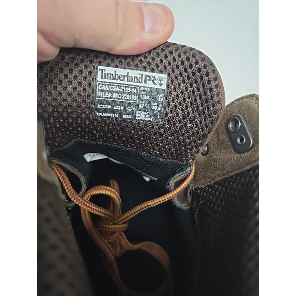 Timberland PRO Men's 6" Irvine ATCP Waterproof Wedge Boots A5NFT Brown Size 13W - Picture 3 of 8
